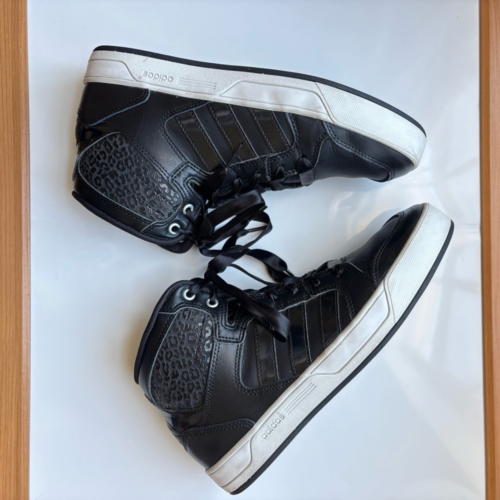 Adidas Neo Raleigh Mid Basketball Athletic Sneakers Womens Size 7.5 Cheetah - Picture 2 of 16